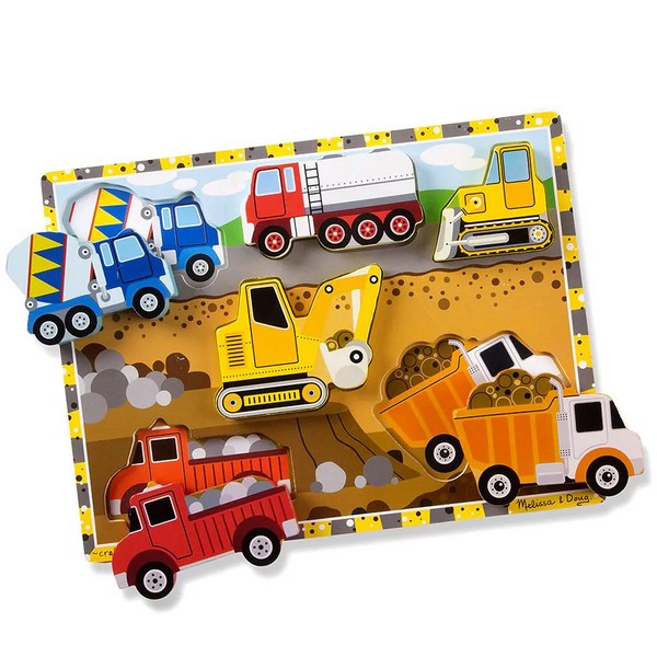 Продукт Melissa and Doug Строителни машини 6 части - Дървен пъзел  - 0 - BG Hlapeta